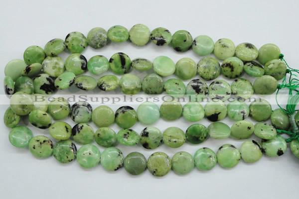 CAU202 15.5 inches 16mm flat round Australia chrysoprase beads