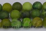 CAU413 15.5 inches 10mm round matte Australia chrysoprase beads