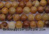 CAY02 15.5 inches 6mm round African yellow jasper beads wholesale