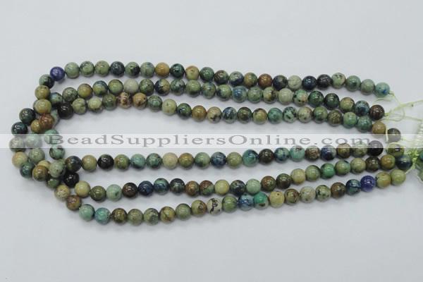 CAZ08 15.5 inches 8mm round natural azurite gemstone beads