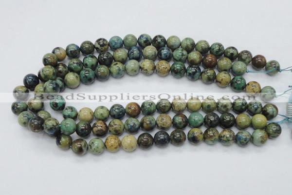 CAZ10 15.5 inches 12mm round natural azurite gemstone beads