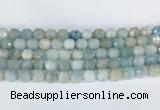 CBBS01 15 inches 8mm faceted prism aquamarine beads wholesale