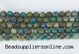 CBBS02 15 inches 8mm faceted prism chrysocolla beads wholesale