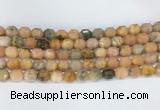 CBBS03 15 inches 8mm faceted prism peach calcite beads wholesale