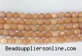 CBBS04 15 inches 8mm faceted prism peach calcite beads wholesale