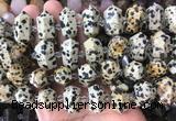 CBBS39 15 inches 12*25mm - 14*28mm hexahedral prism dalmatian jasper beads