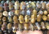 CBBS40 15 inches 12*25mm - 14*28mm hexahedral prism yellow jasper beads