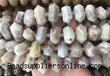 CBBS49 15 inches 12*25mm - 14*28mm hexahedral prism moonstone beads