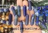 CBBS66 15 inches 8*30mm - 9*33mm hexahedral prism lapis lazuli beads