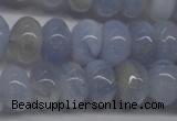 CBC21 15.5 inches 6*10mm rondelle blue chalcedony beads wholesale