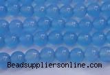 CBC251 15.5 inches 6mm A grade round ocean blue chalcedony beads