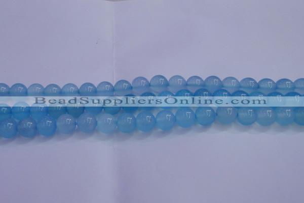 CBC263 15.5 inches 10mm AA grade round ocean blue chalcedony beads