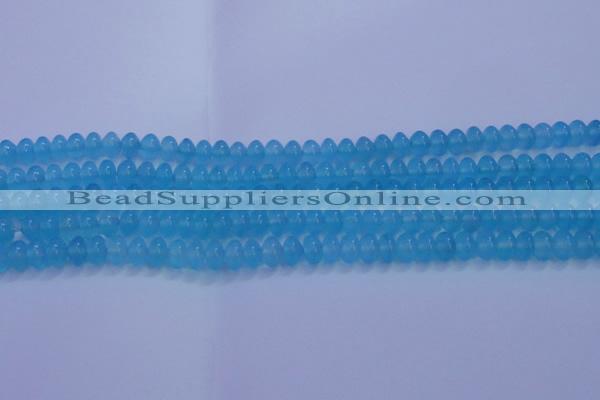 CBC270 15.5 inches 4*6mm A grade rondelle ocean blue chalcedony beads