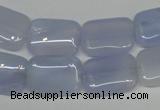 CBC40 15.5 inches 13*18mm rectangle blue chalcedony beads wholesale