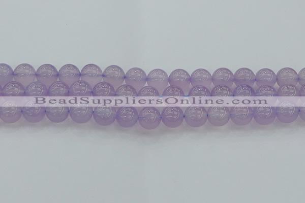 CBC433 15.5 inches 12mm round purple chalcedony beads wholesale