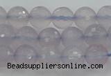 CBC436 15.5 inches 8mm faceted round purple chalcedony beads