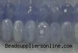 CBC448 15.5 inches 7*12mm faceted rondelle blue chalcedony beads