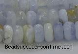 CBC465 15.5 inches 5*8mm faceted rondelle blue chalcedony beads