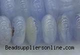 CBC474 15.5 inches 8*14mm rondelle blue chalcedony beads