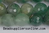 CBC703 15.5 inches 10mm faceted round African green chalcedony beads