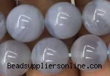 CBC713 15.5 inches 10mm round blue chalcedony beads wholesale