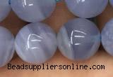 CBC723 15.5 inches 12mm round blue chalcedony gemstone beads