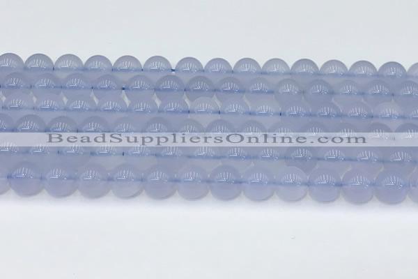 CBC817 15.5 inches 8mm round blue chalcedony gemstone beads