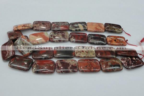 CBD09 15.5 inches 22*30mm rectangle brecciated jasper gemstone beads