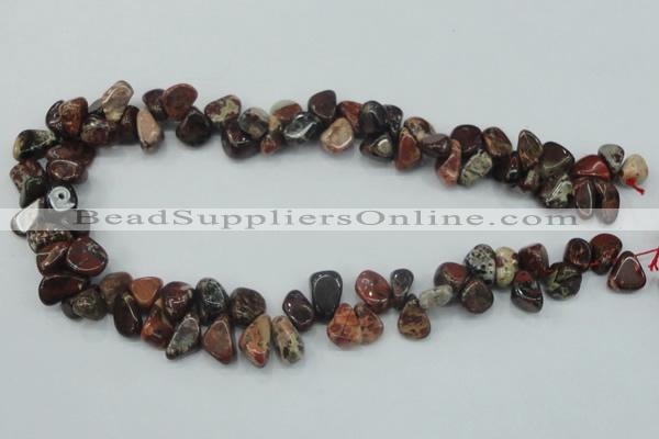 CBD16 15.5 inches 8*12mm chip brecciated jasper gemstone beads