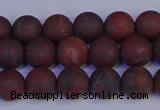 CBD362 15.5 inches 8mm round matte poppy jasper beads wholesale