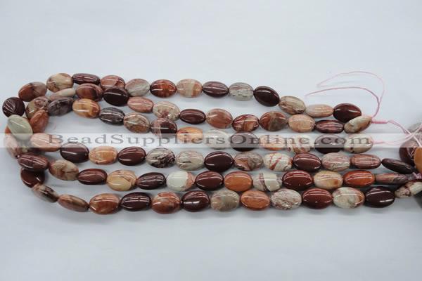 CBD71 15.5 inches 10*14mm oval brecciated jasper gemstone beads