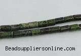 CBG07 15.5 inches 4*6mm cylinder bronze green gemstone beads