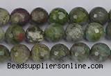 CBG101 15.5 inches 6mm faceted round bronze green gemstone beads