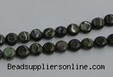 CBG11 15.5 inches 6mm flat round bronze green gemstone beads