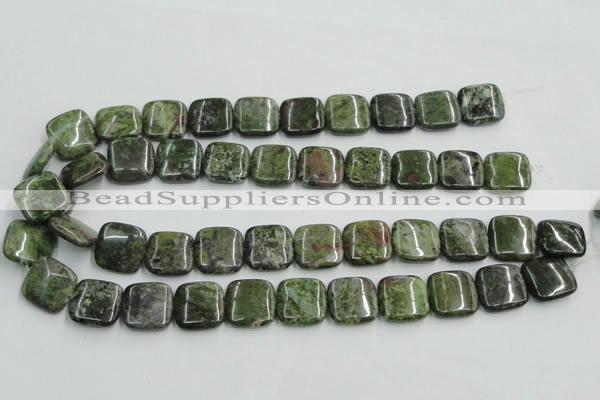 CBG17 15.5 inches 18*18mm square bronze green gemstone beads wholesale