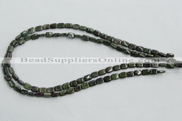 CBG19 15.5 inches 6*8mm rectangle bronze green gemstone beads