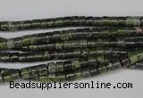 CBG74 15.5 inches 3*4mm heishi bronze green gemstone beads