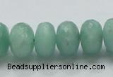 CBJ04 15.5 inches 10*16mm faceted rondelle jade beads wholesale