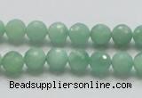 CBJ06 15.5 inches 8mm faceted round jade beads wholesale