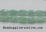 CBJ12 15.5 inches 6*10mm faceted rice jade beads wholesale