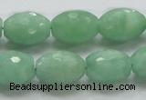 CBJ17 15.5 inches 13*18mm faceted rice jade beads wholesale