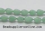 CBJ19 15.5 inches 6*10mm faceted teardrop jade beads wholesale