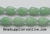 CBJ20 15.5 inches 8*12mm faceted teardrop jade beads wholesale