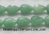 CBJ21 15.5 inches 10*14mm faceted teardrop jade beads wholesale