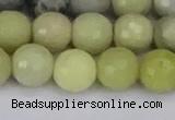 CBJ212 15.5 inches 8mm faceted round Australia butter jade beads