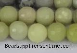 CBJ213 15.5 inches 10mm faceted round Australia butter jade beads