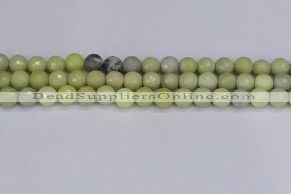 CBJ213 15.5 inches 10mm faceted round Australia butter jade beads