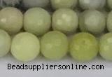 CBJ214 15.5 inches 12mm faceted round Australia butter jade beads