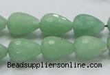 CBJ22 15.5 inches 12*16mm faceted teardrop jade beads wholesale