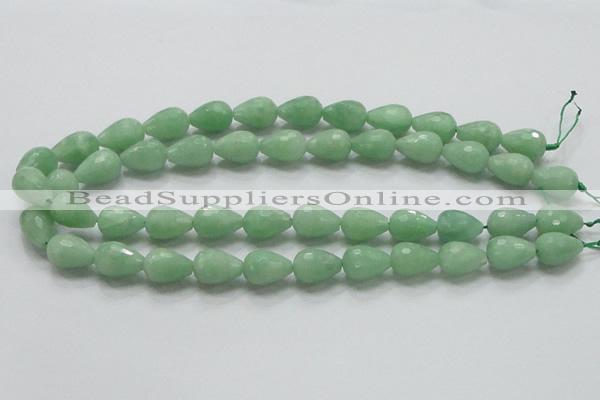 CBJ22 15.5 inches 12*16mm faceted teardrop jade beads wholesale